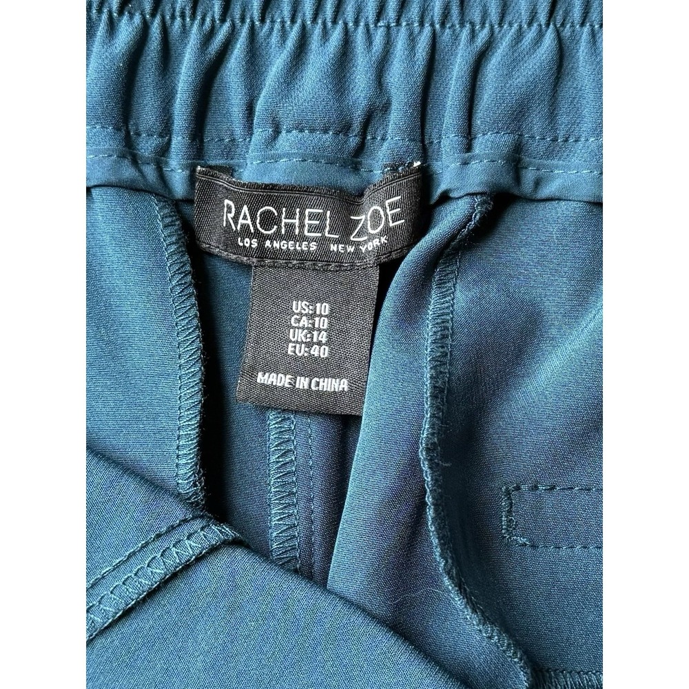 Rachel Zoe Turquoise Blue Wide Leg Professional Office Dress Pant Size 10 - Picture 2 of 14